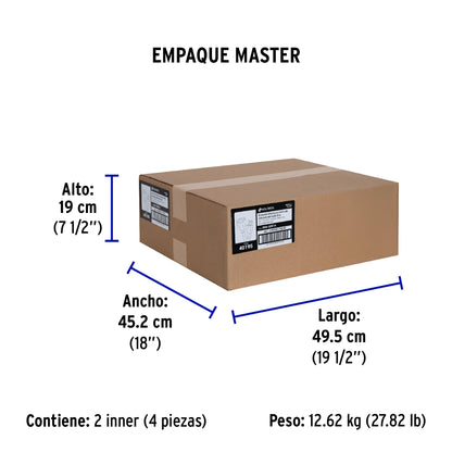Extensión reforzada aterrizada 20 m calibre 14, Volteck | ERA-20X14 | 40195