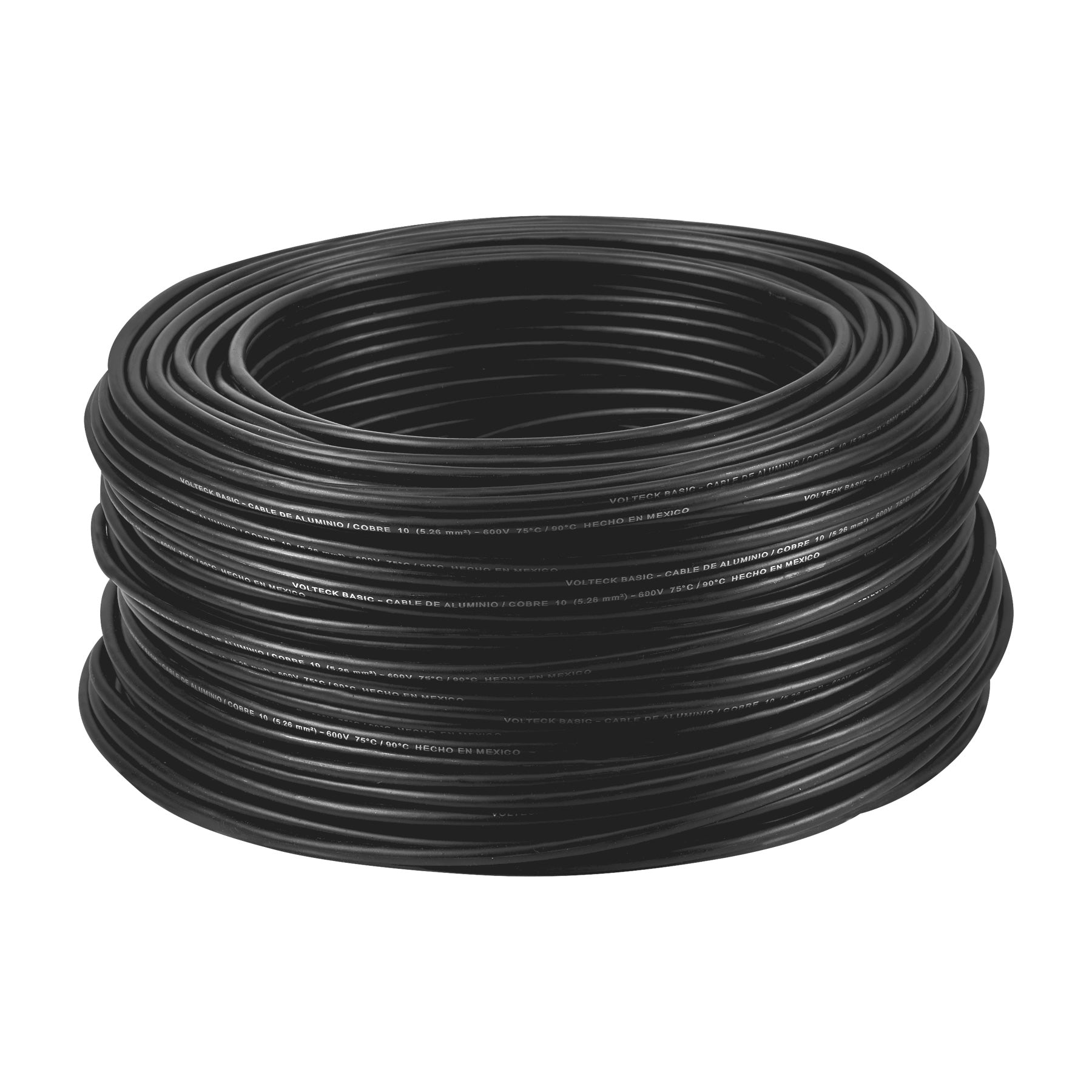 Rollo de 100 metros de cable THW CCA 10 AWG negro, Basic | CCA-10N | 40209