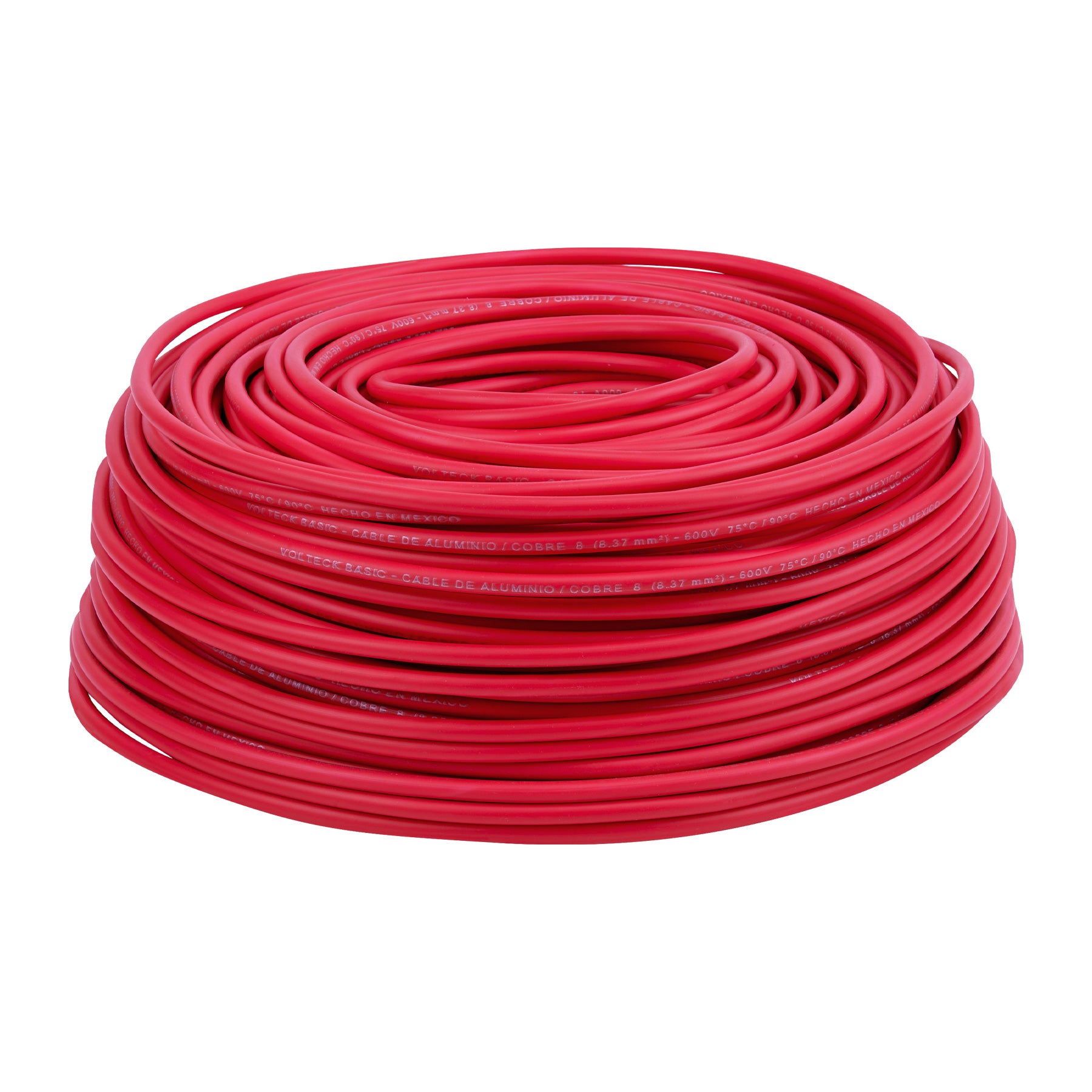 Rollo de 100 metros de cable THW CCA 12 AWG rojo, Basic | CCA-12R | 40214