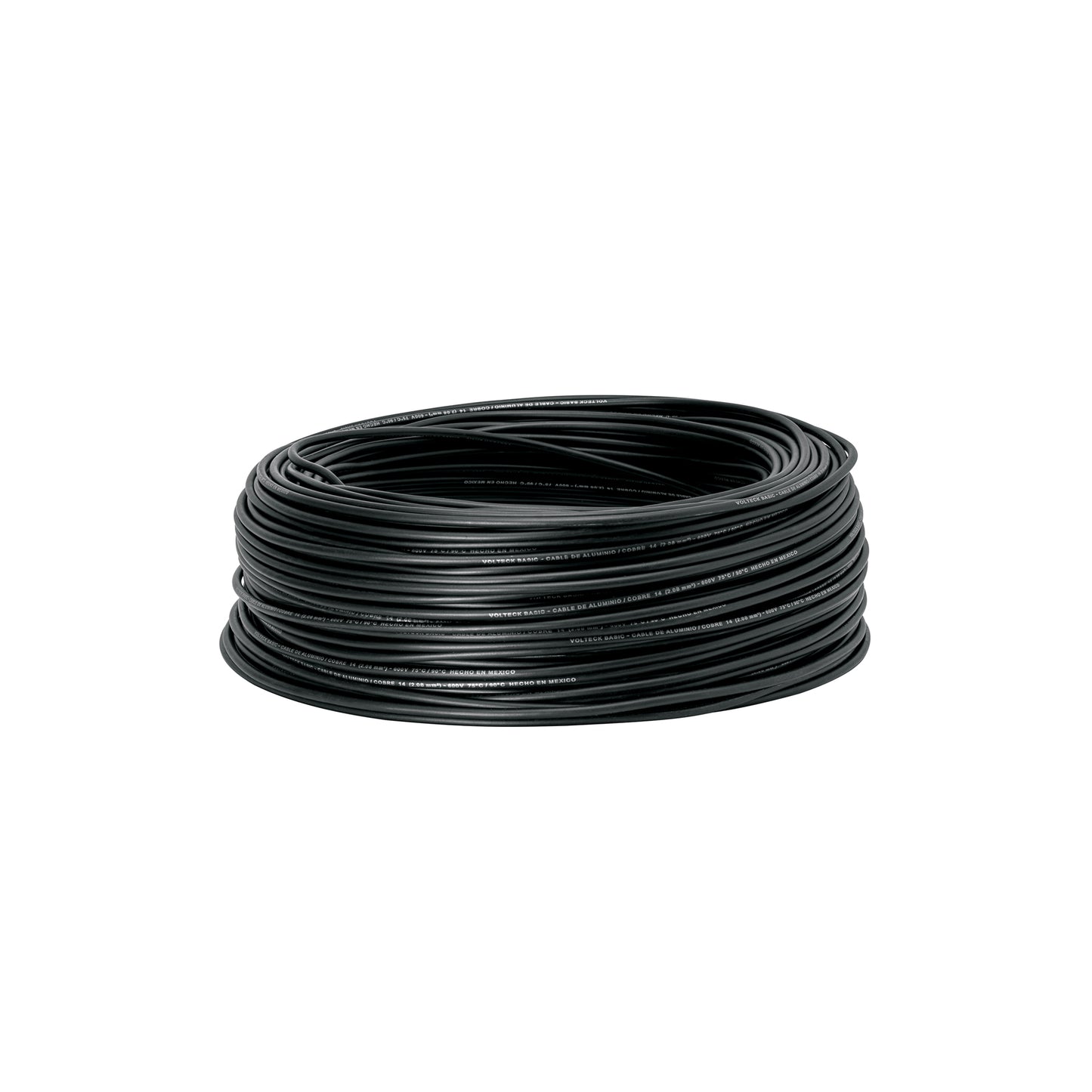 Rollo de 100 metros de cable THW CCA 14 AWG negro, Basic | CCA-14N | 40217