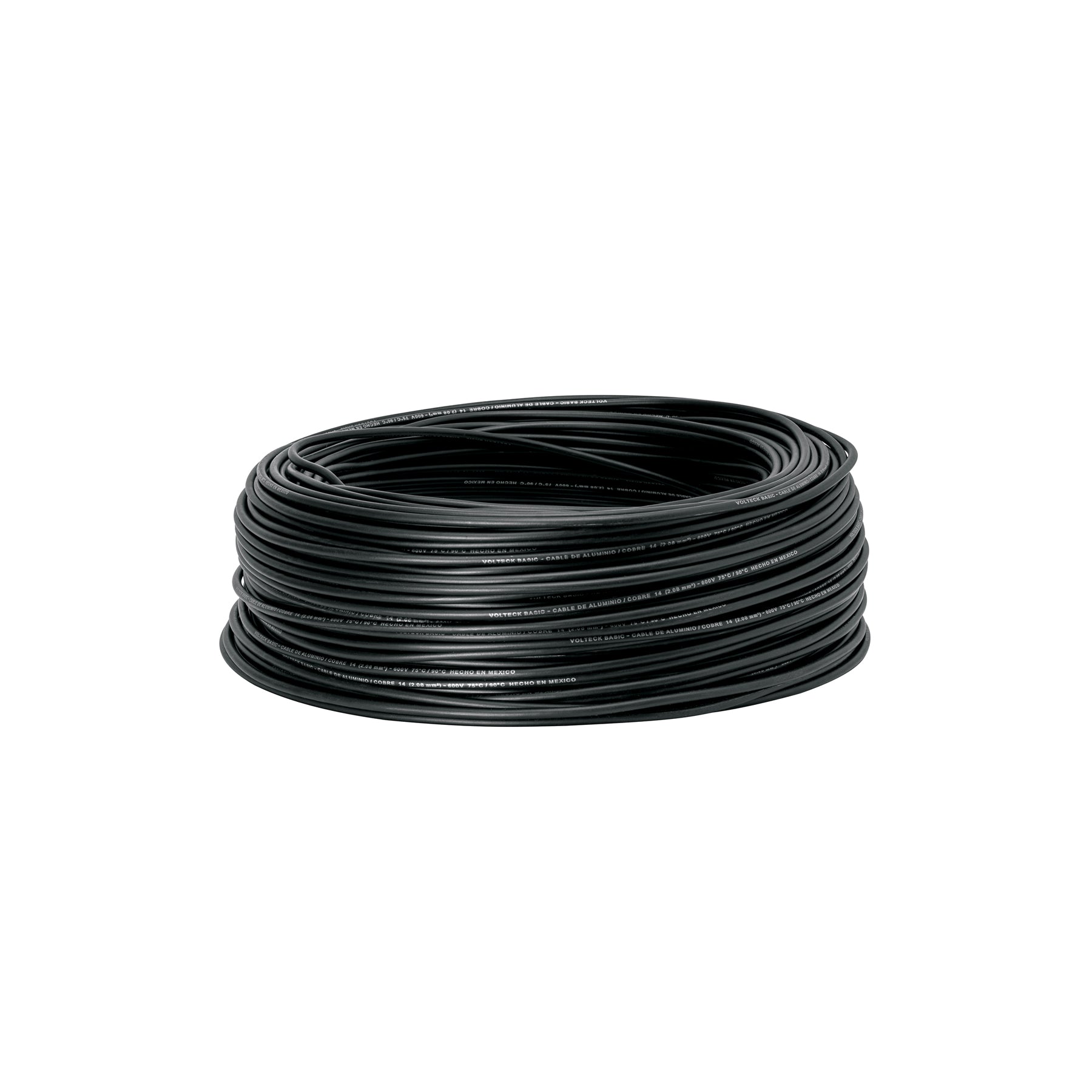 Rollo de 100 metros de cable THW CCA 14 AWG negro, Basic | CCA-14N | 40217