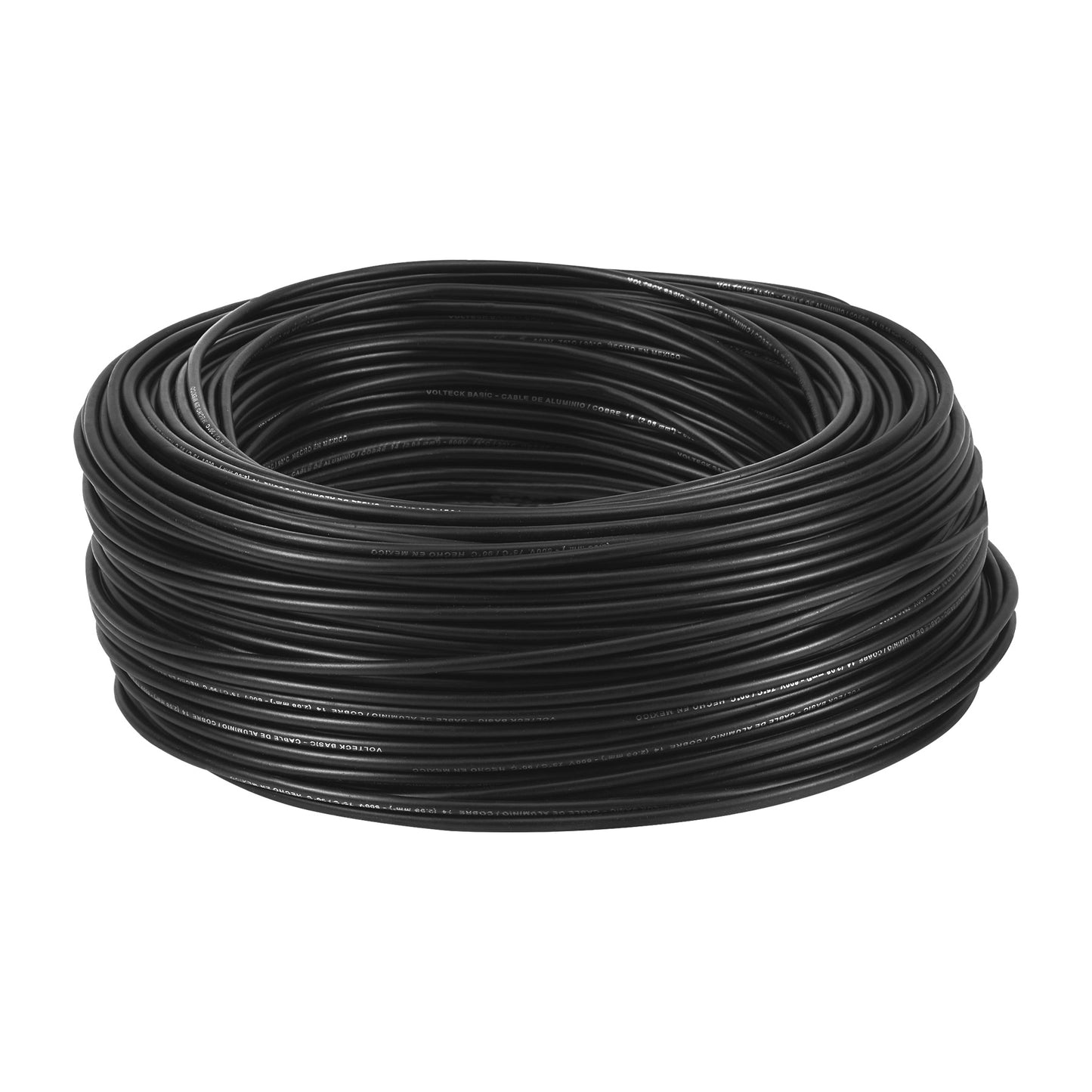 Rollo de 100 metros de cable THW CCA 14 AWG negro, Basic | CCA-14N | 40217