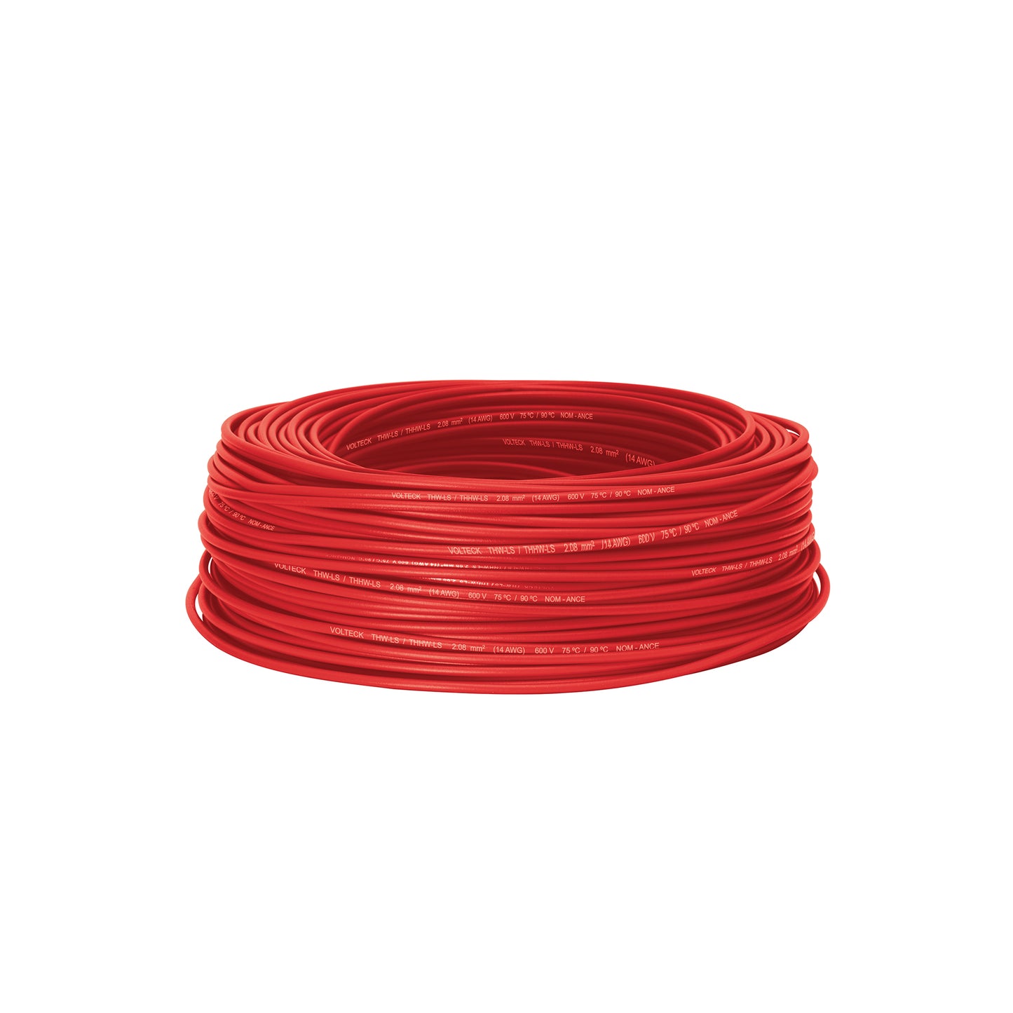 Rollo de 100 metros de cable THW CCA 14 AWG rojo, Basic | CCA-14R | 40218