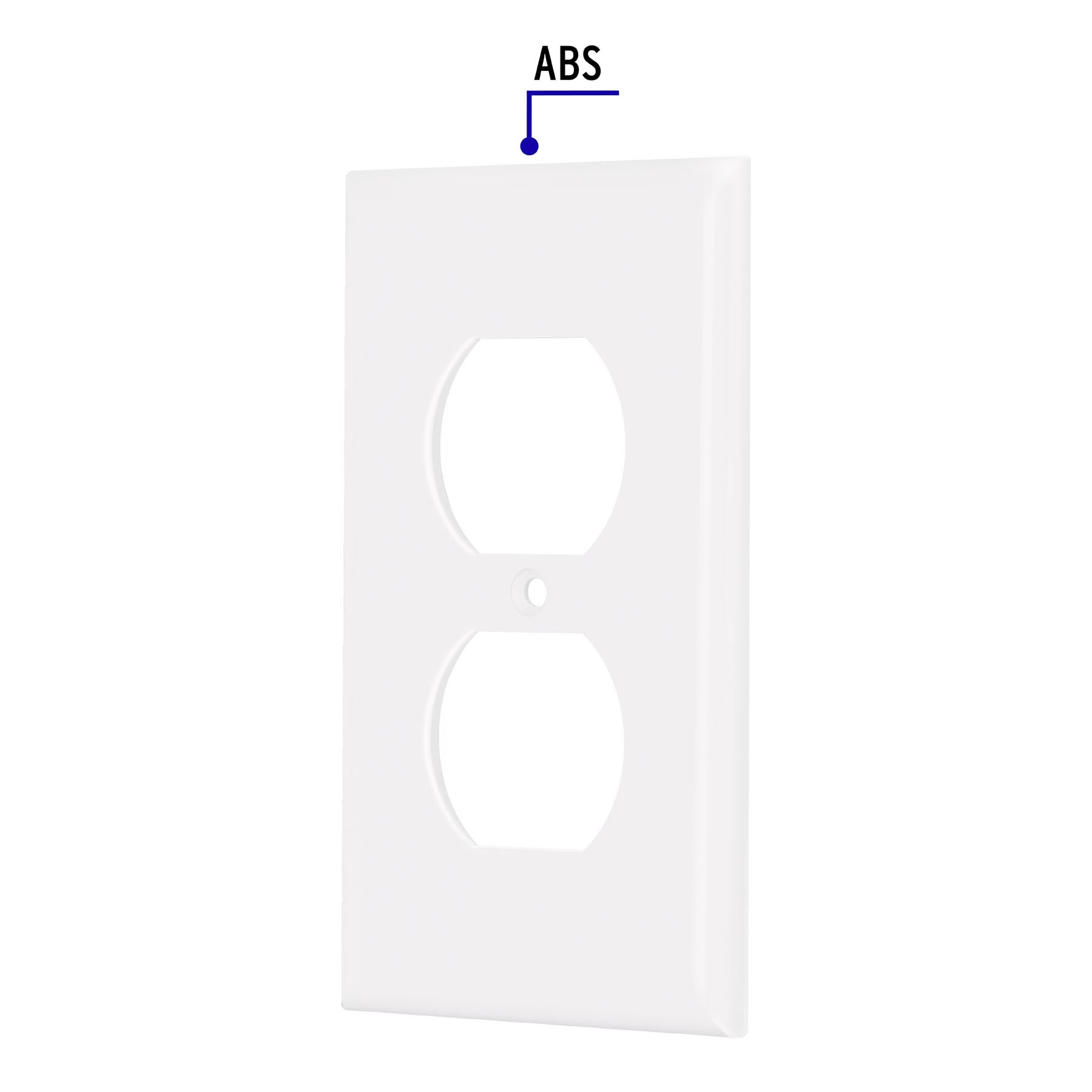 Placa de ABS dúplex, Standard, blanco Volteck | PPDO-SB | 40241