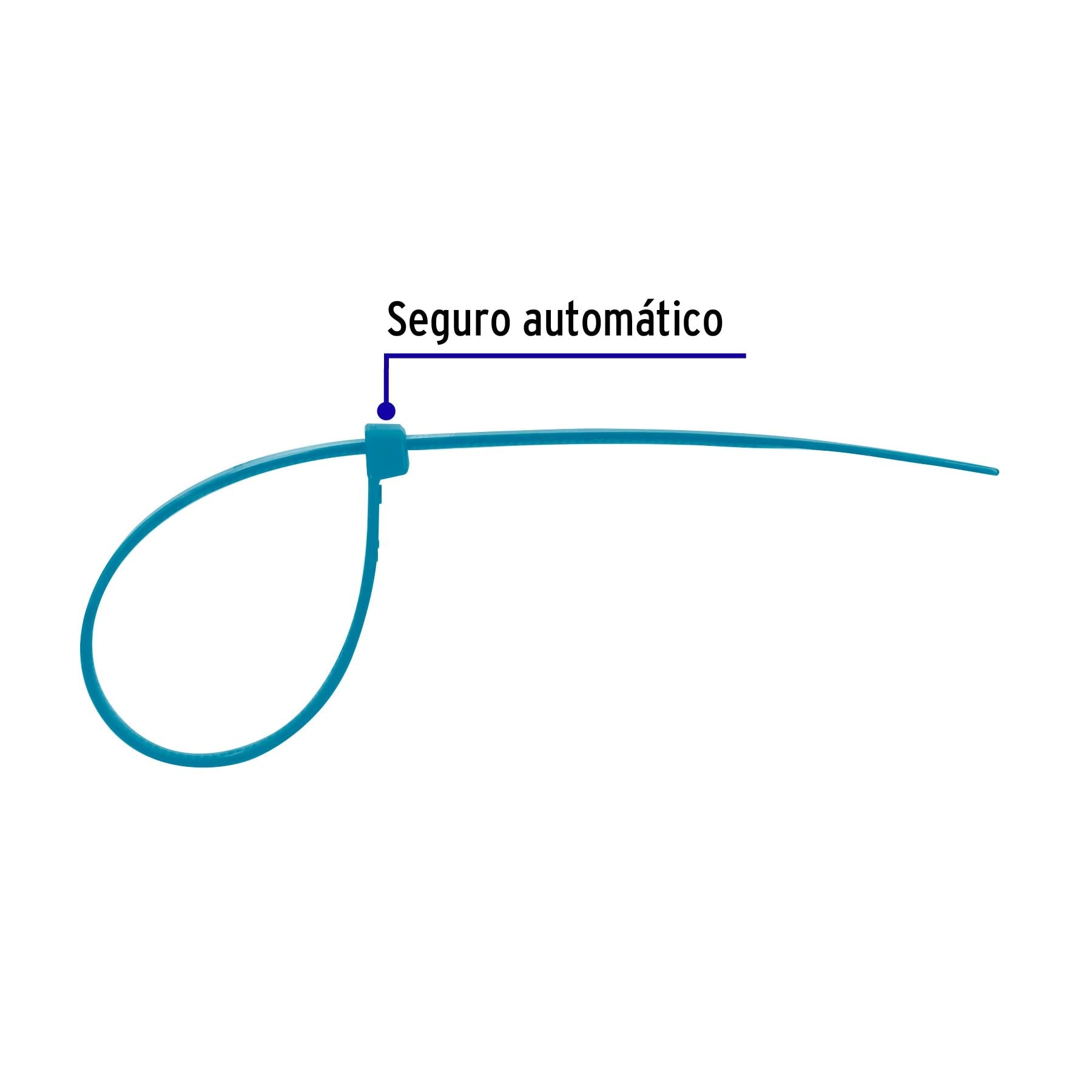 Bolsa con 50 cinchos plásticos 40 lb, 150 x 3.5 mm, azules | CIN-4015Z | 41015