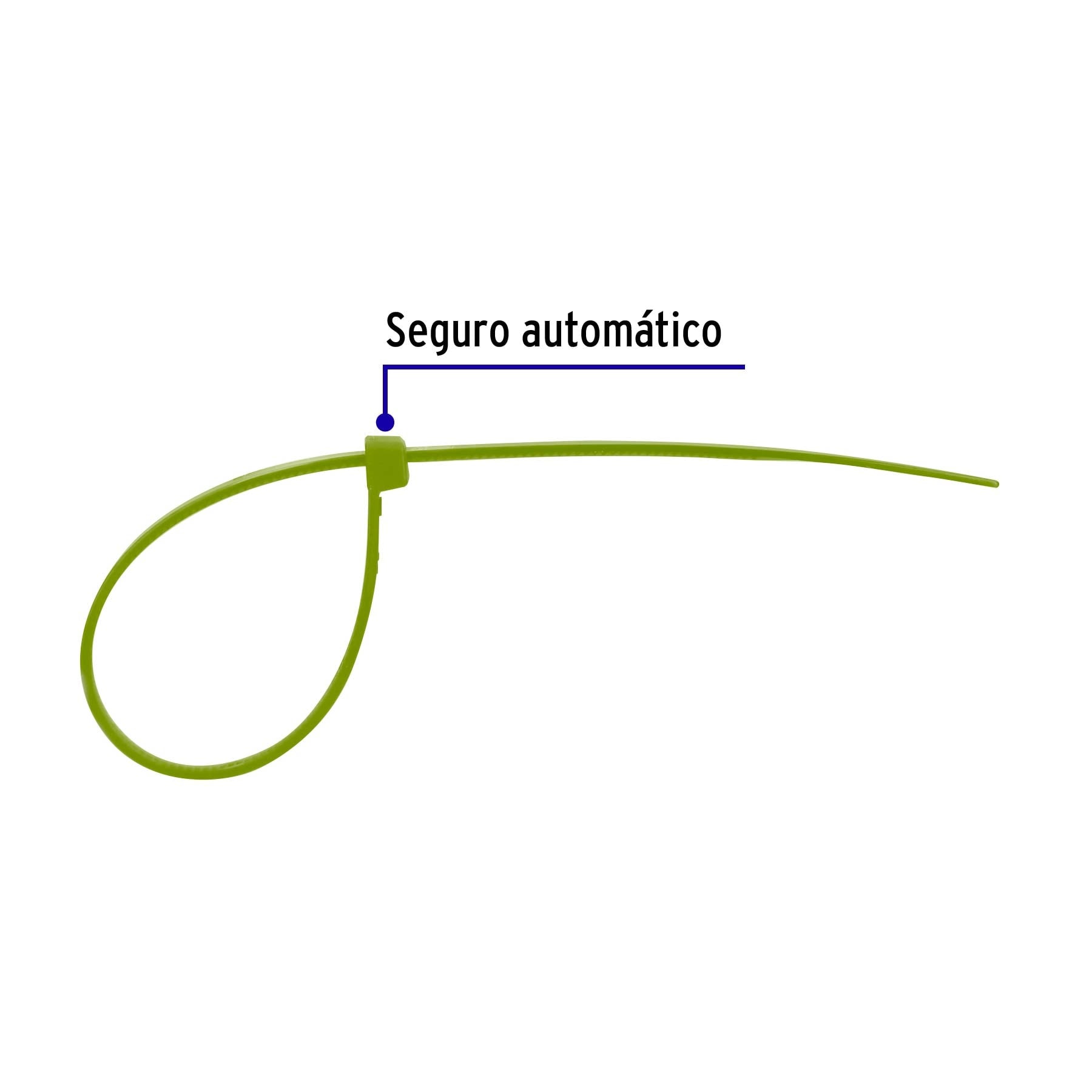 Bolsa con 50 cinchos plásticos 40 lb, 150 x 3.5 mm, verdes | CIN-4015V | 41016