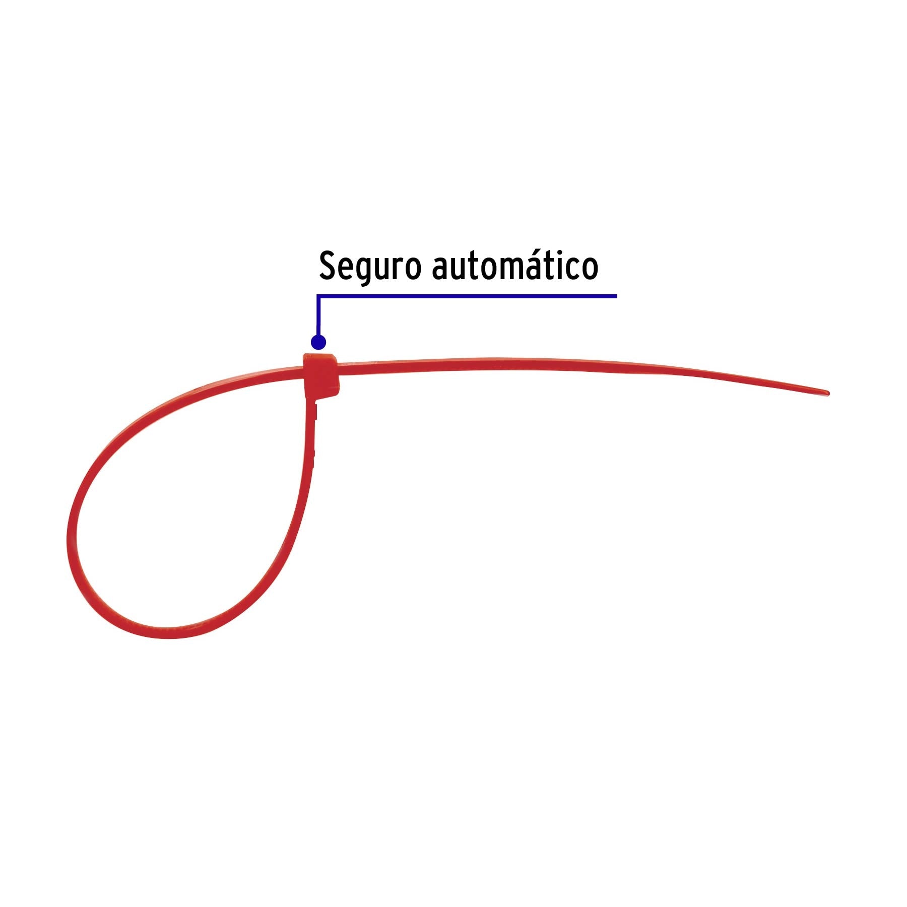 Bolsa con 50 cinchos plásticos 40 lb, 150 x 3.5 mm, rojos | CIN-4015R | 41017