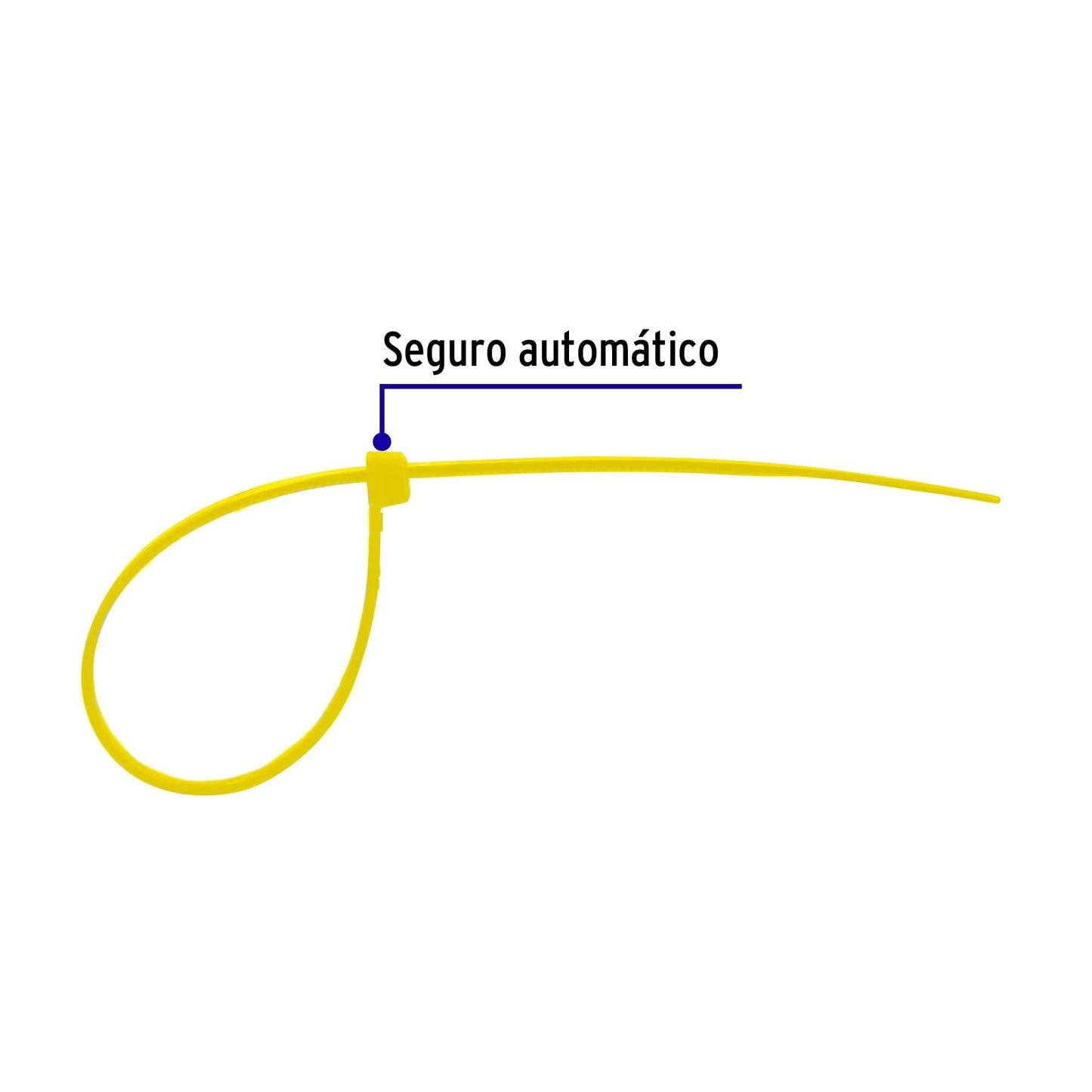 Bolsa con 50 cinchos plásticos 40 lb, 150x3.5 mm, amarillos | CIN-4015A | 41018