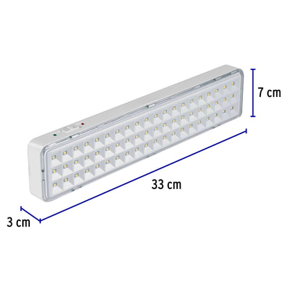 Lámpara de emergencia de 60 Leds 300 lm recargable, Volteck | LAE-60 | 43008