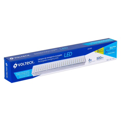 Lámpara de emergencia de 100 Leds 500 lm recargable, Volteck | LAE-100 | 43009