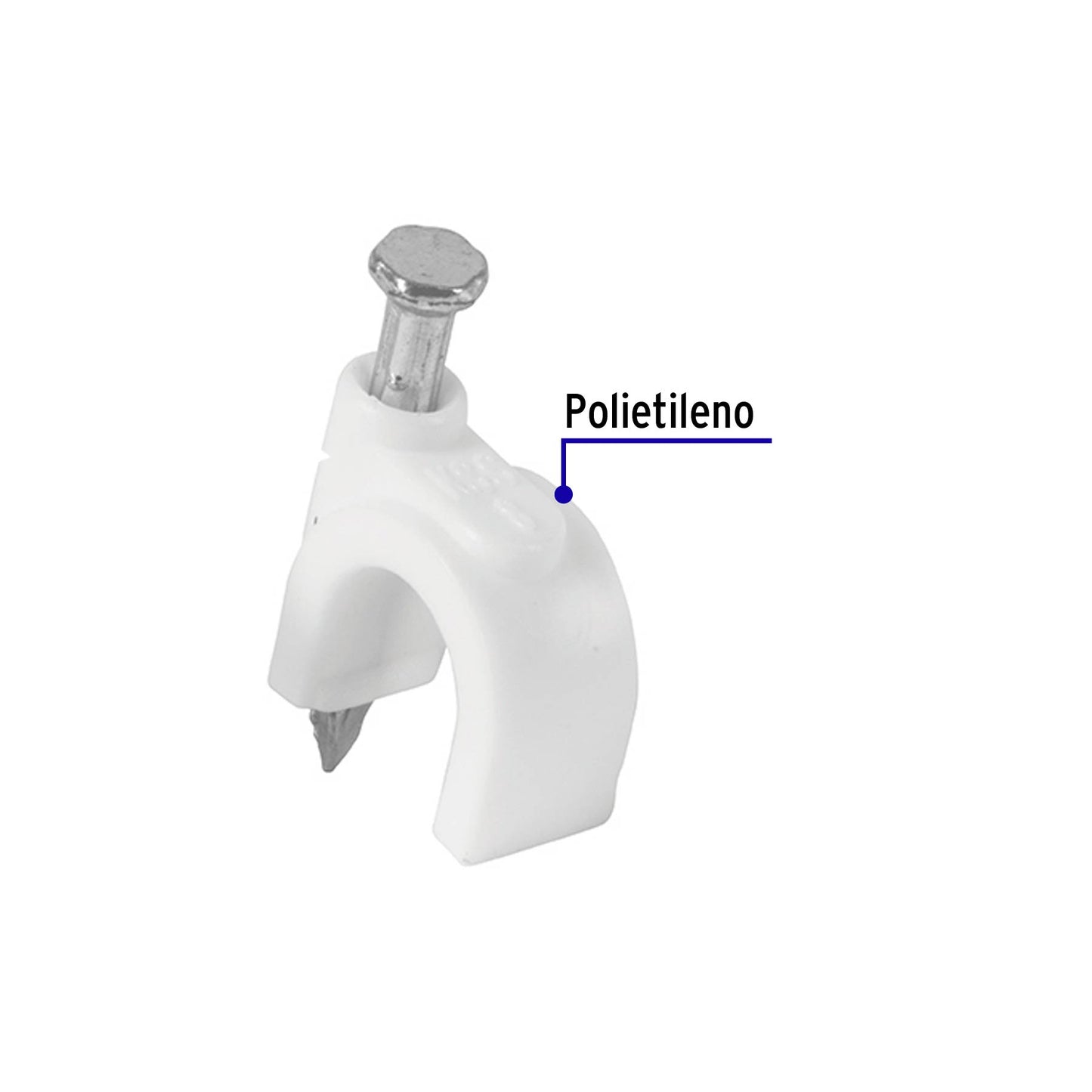 Bolsa con 500 grapas blancas de 8 mm para cable redondo | GCU-8BG | 43042