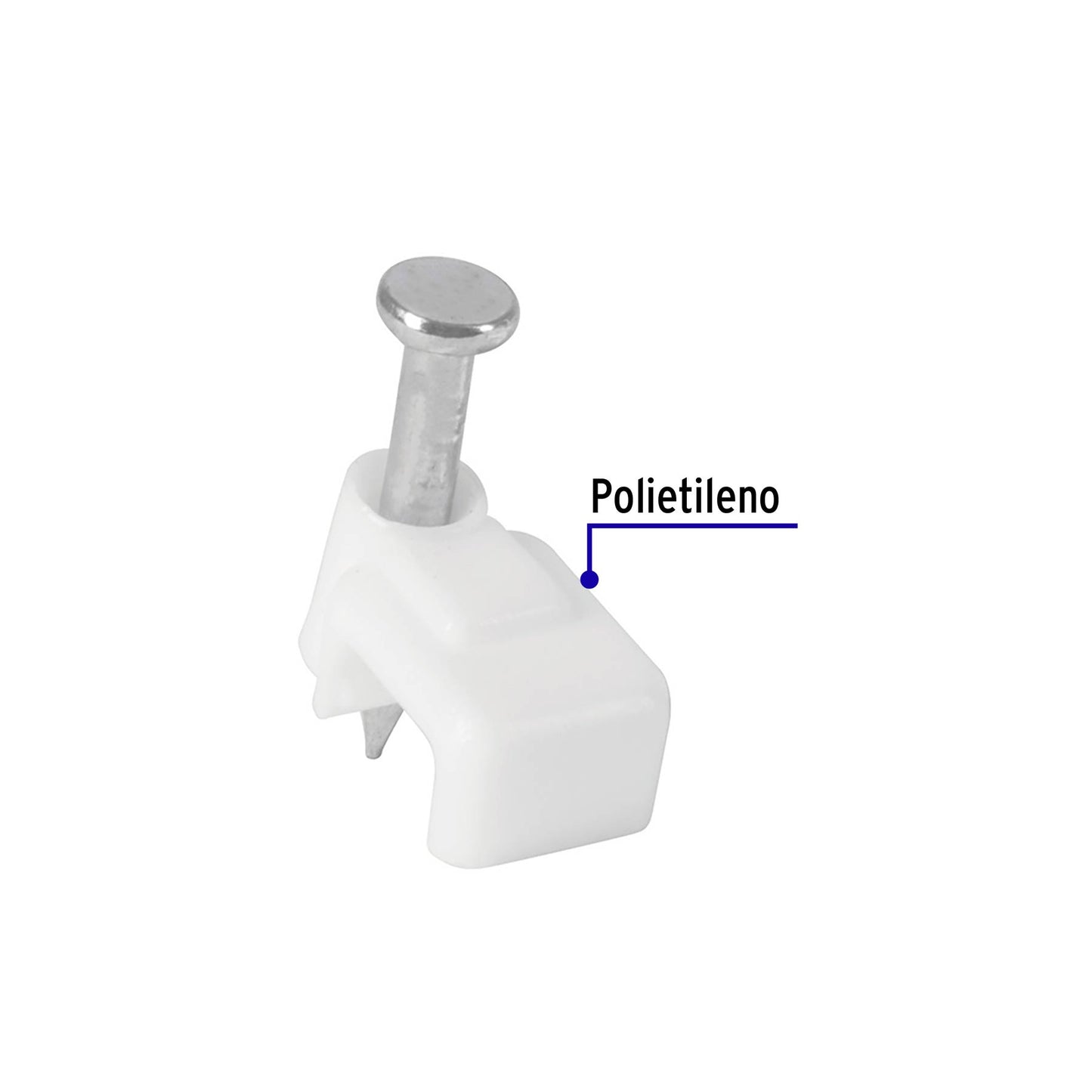 Bolsa con 500 grapas blancas de 3 X 6 mm para cable plano | GPL-5BG | 43044