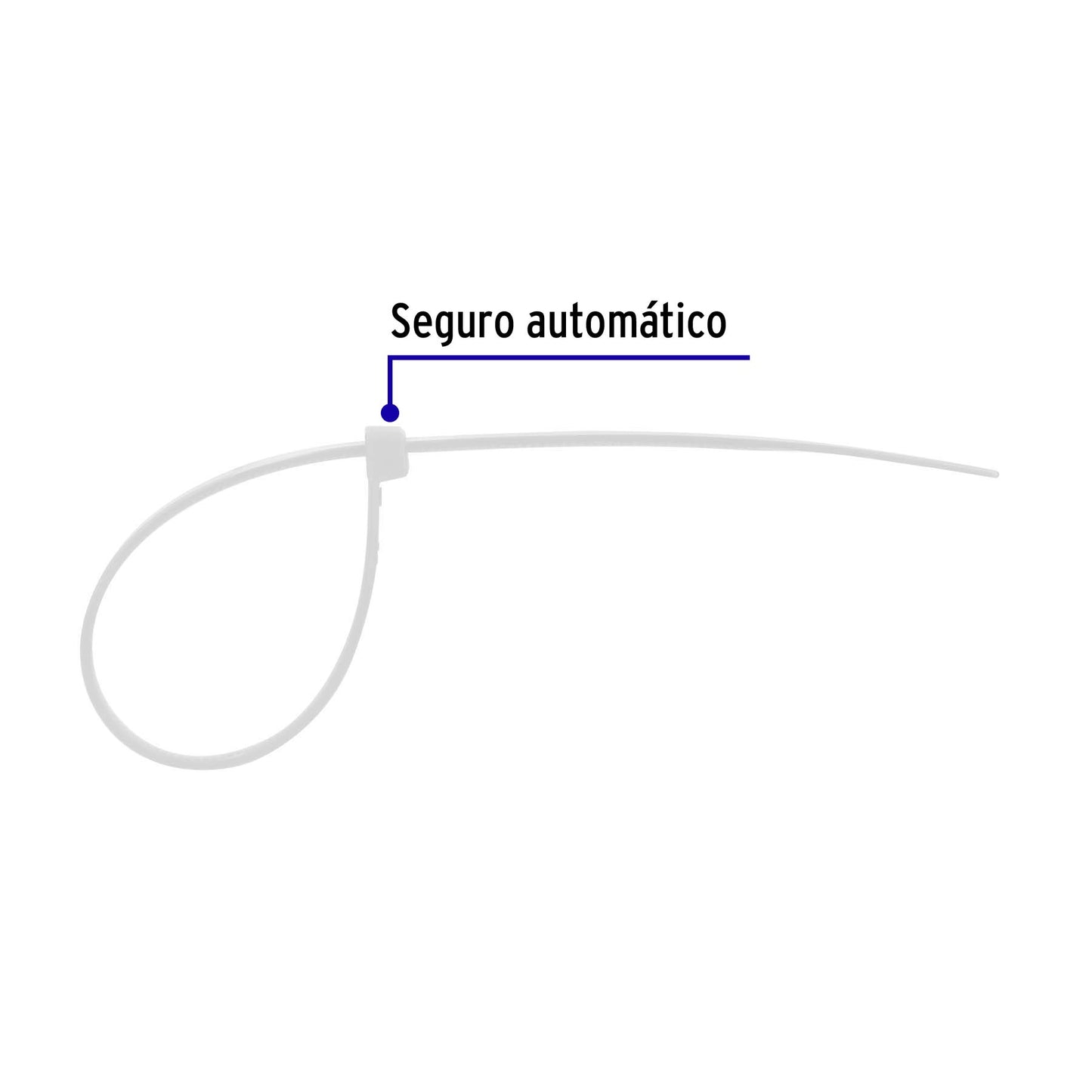 Bolsa con 50 cinchos plásticos 50 lb, 250x4.5 mm, naturales | CIN-5025 | 44307