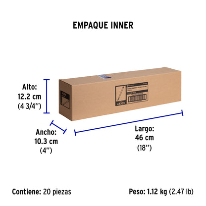 Bolsa con 25 cinchos plásticos 50 lb, 350x4.5, naturales | CIN-5035 | 44309