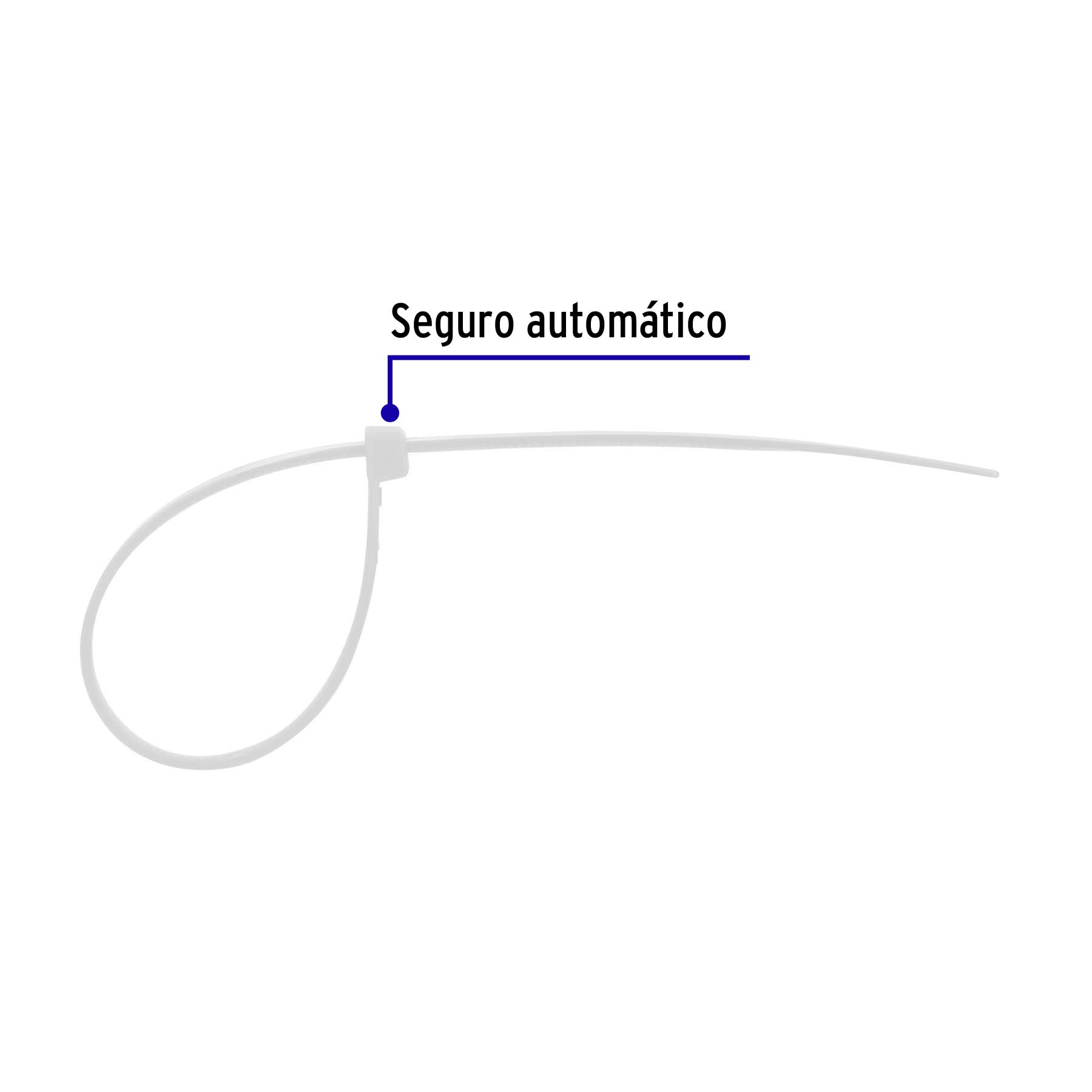 Bolsa con 25 cinchos plásticos 50 lb, 400x4.5 mm, naturales | CIN-5040 | 44310