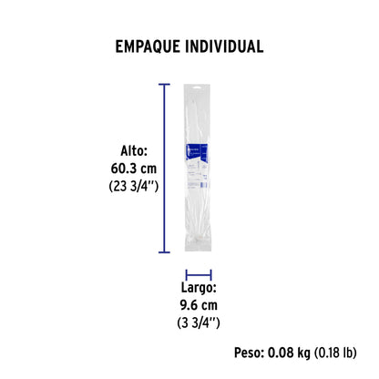 Bolsa con 25 cinchos plásticos 50 lb, 500x4.5 mm, naturales | CIN-5050 | 44311