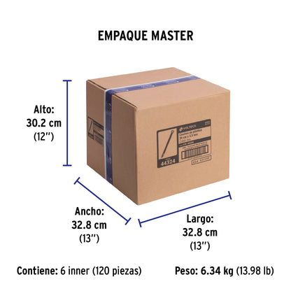 Bolsa con 50 cinchos plásticos 40 lb, 200x3.5 mm, negros | CIN-4020N | 44324