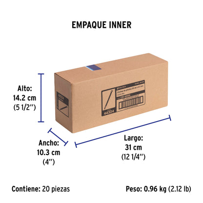 Bolsa con 50 cinchos plásticos 40 lb, 200x3.5 mm, negros | CIN-4020N | 44324