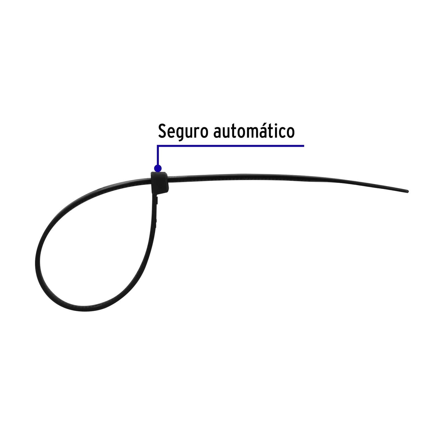 Bolsa con 50 cinchos plásticos 50 lb, 200x4.5 mm, negros | CIN-5020N | 44326