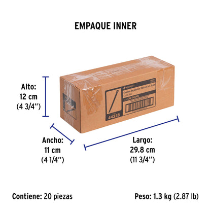 Bolsa con 50 cinchos plásticos 50 lb, 200x4.5 mm, negros | CIN-5020N | 44326