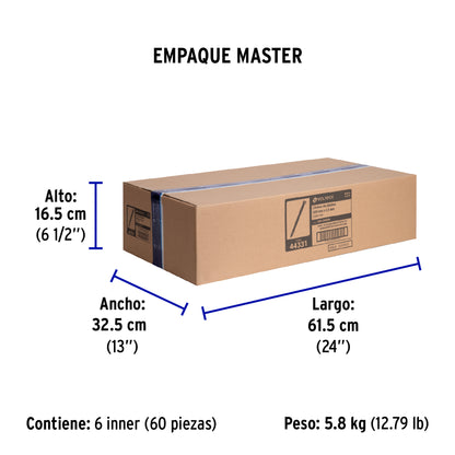 Bolsa con 25 cinchos plásticos 50 lb, 500x4.5 mm, negros | CIN-5050N | 44331