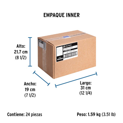 Caja cuadrada 4' x 4' plástica, Volteck | CCH-4X4P | 45004