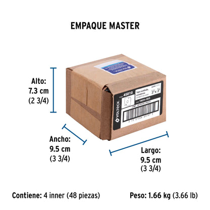 Tapa de 3' x 3' para caja cuadrada económica, Volteck | TACH-3X3 | 45010