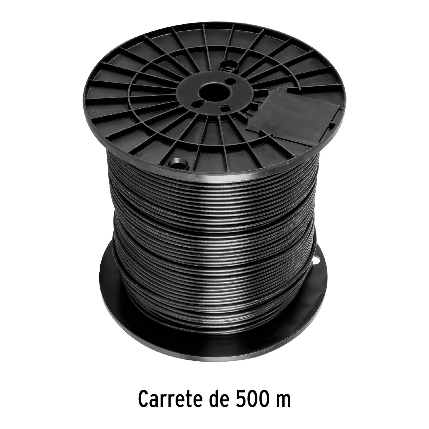 Metro de cable coaxial RG6 en carrete de 500 m, Volteck | CABCO-6500 | 45034