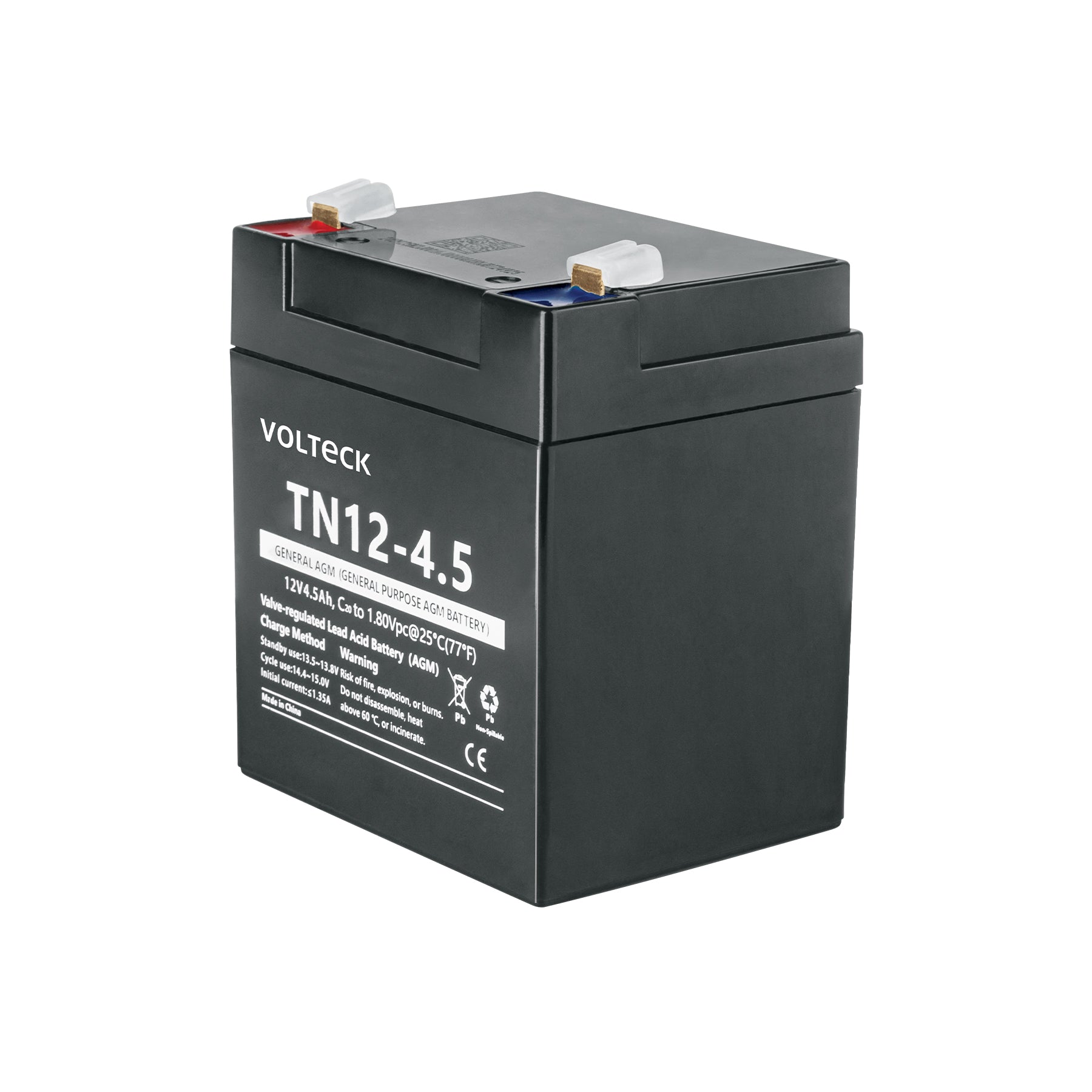 Batería sellada de ácido-plomo 12 Vcc 4.5 Ah, VOLTECK | BAT-1245 | 45338