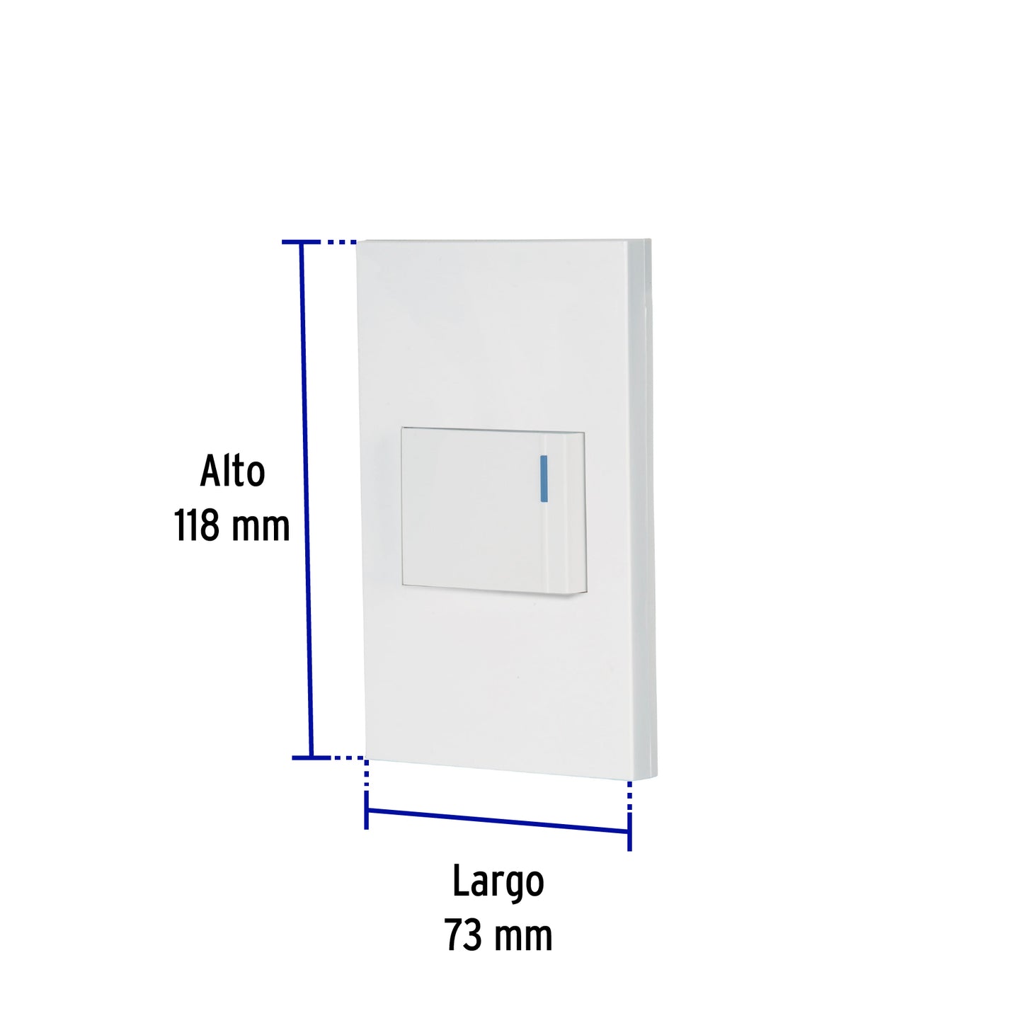 Placa armada 1 interruptor, 1.5 módulos, Española, blanco | PA-APSE15-EB | 45592