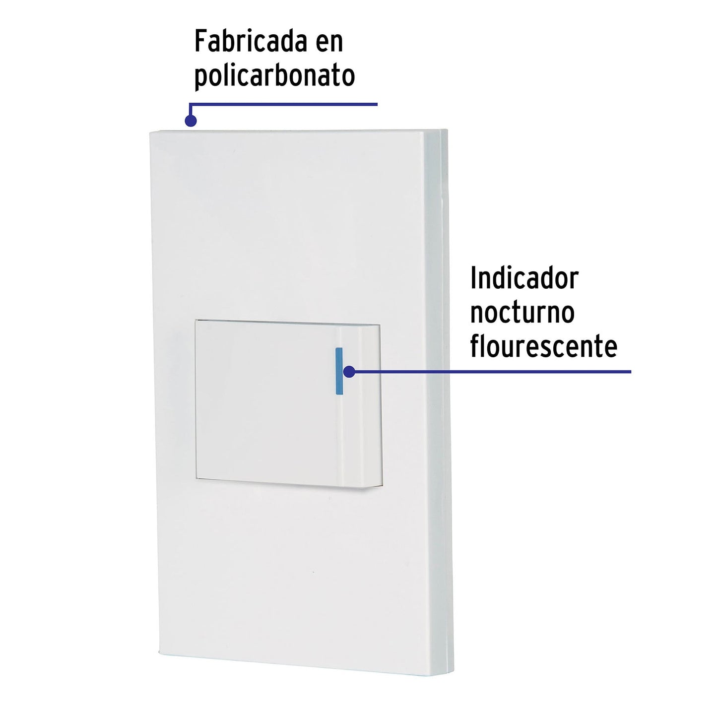 Placa armada 1 interruptor, 1.5 módulos, Española, blanco | PA-APSE15-EB | 45592
