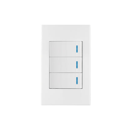 Placa armada 3 interruptores, 1 módulo, Española, blanco | PA-APTR-EB | 45599