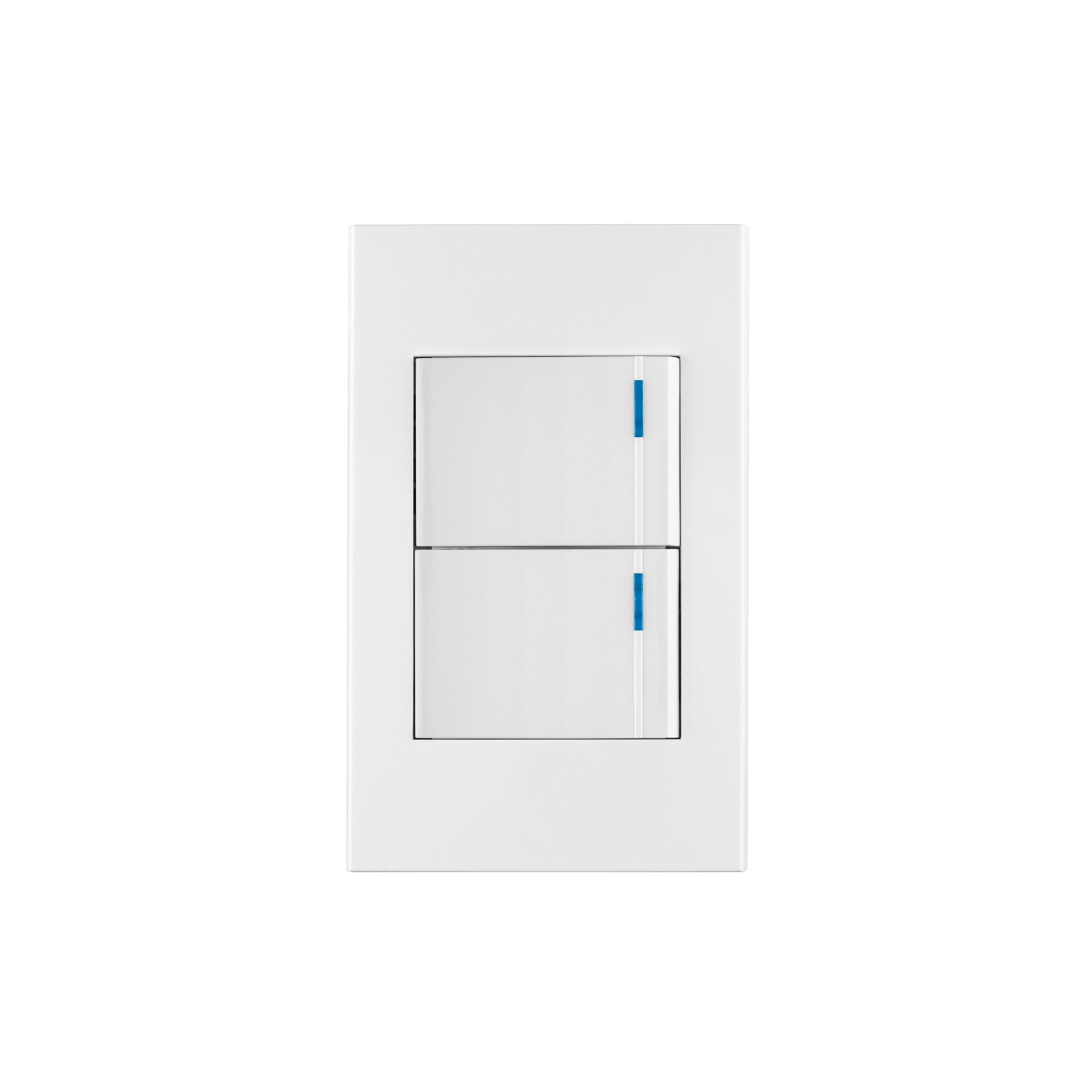 Placa armada 2interruptores 1de 3vías,1.5mod,Española blanco | PA-APDO15-EEB | 45601