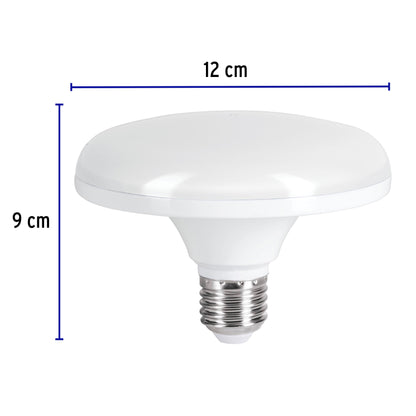Lámpara LED tipo OVNI 12 W (equiv. 75 W), luz cálida, caja | LEDCI-75C | 45630
