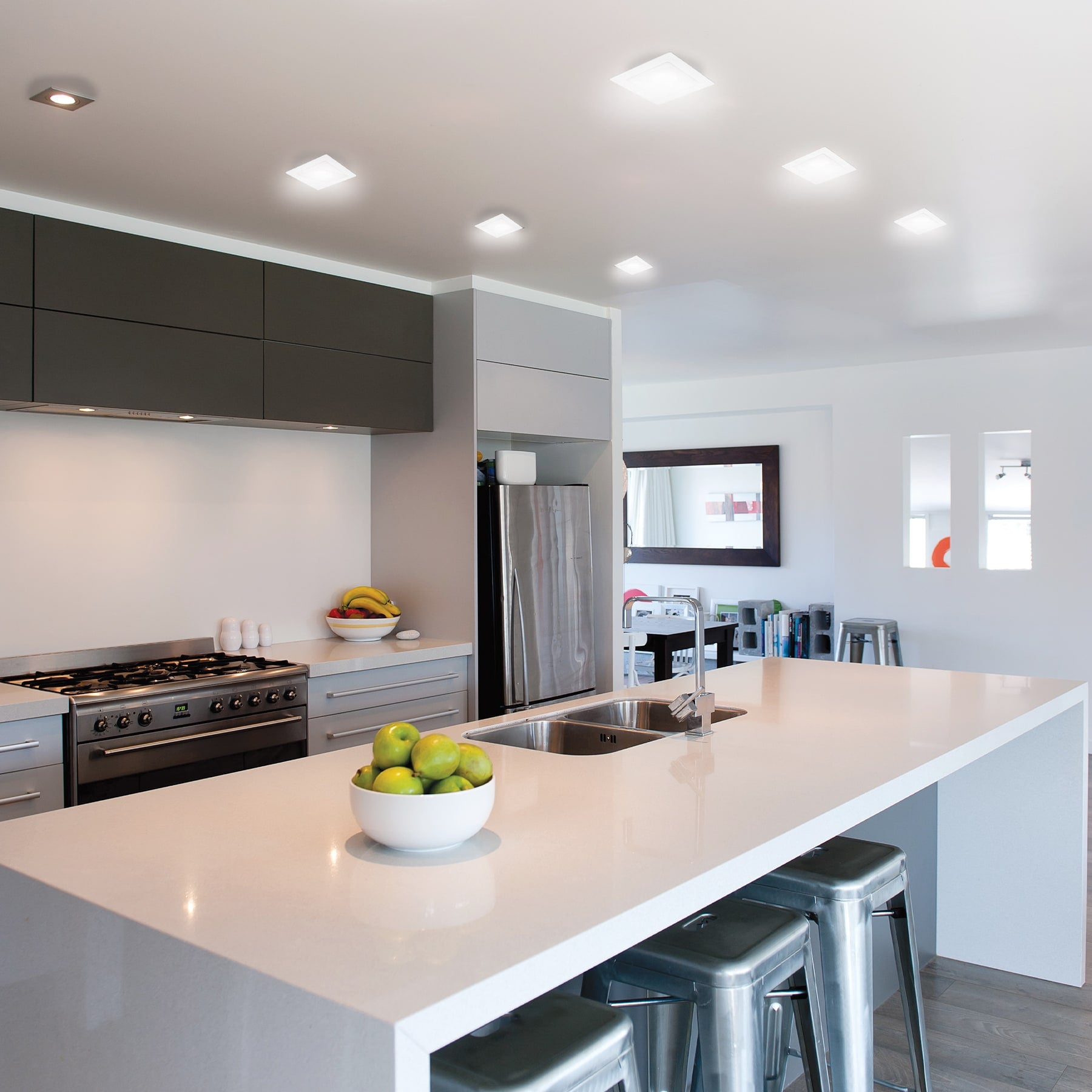 Luminario LED plafón 6W 6500K, ajustable, cuadrado, VOLTECK | EMP-800L | 45669