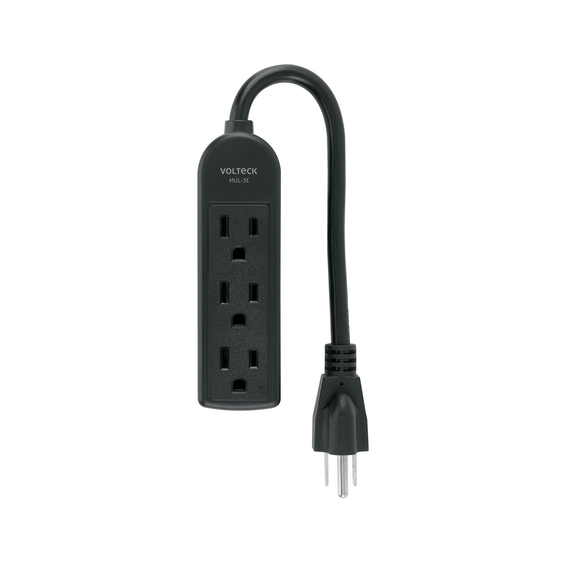 Multicontacto doméstico 3 entradas, negro VOLTECK | MUL-3EN | 45865