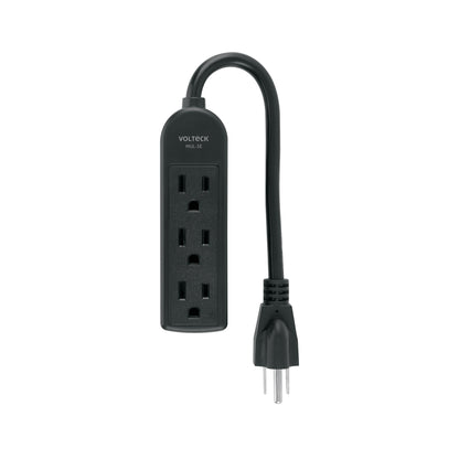 Multicontacto doméstico 3 entradas, negro VOLTECK | MUL-3EN | 45865