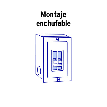 Interruptor de 2 polos 15A, enchufable, a granel, VOLTECK | IT-215G | 45876