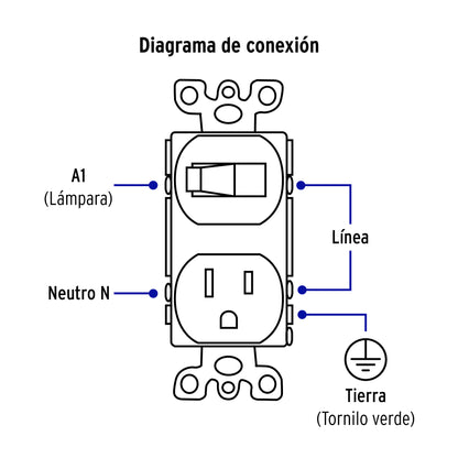 Placa armada interruptor y contacto, línea Standard, blanco | PA-COAP-SB | 45950