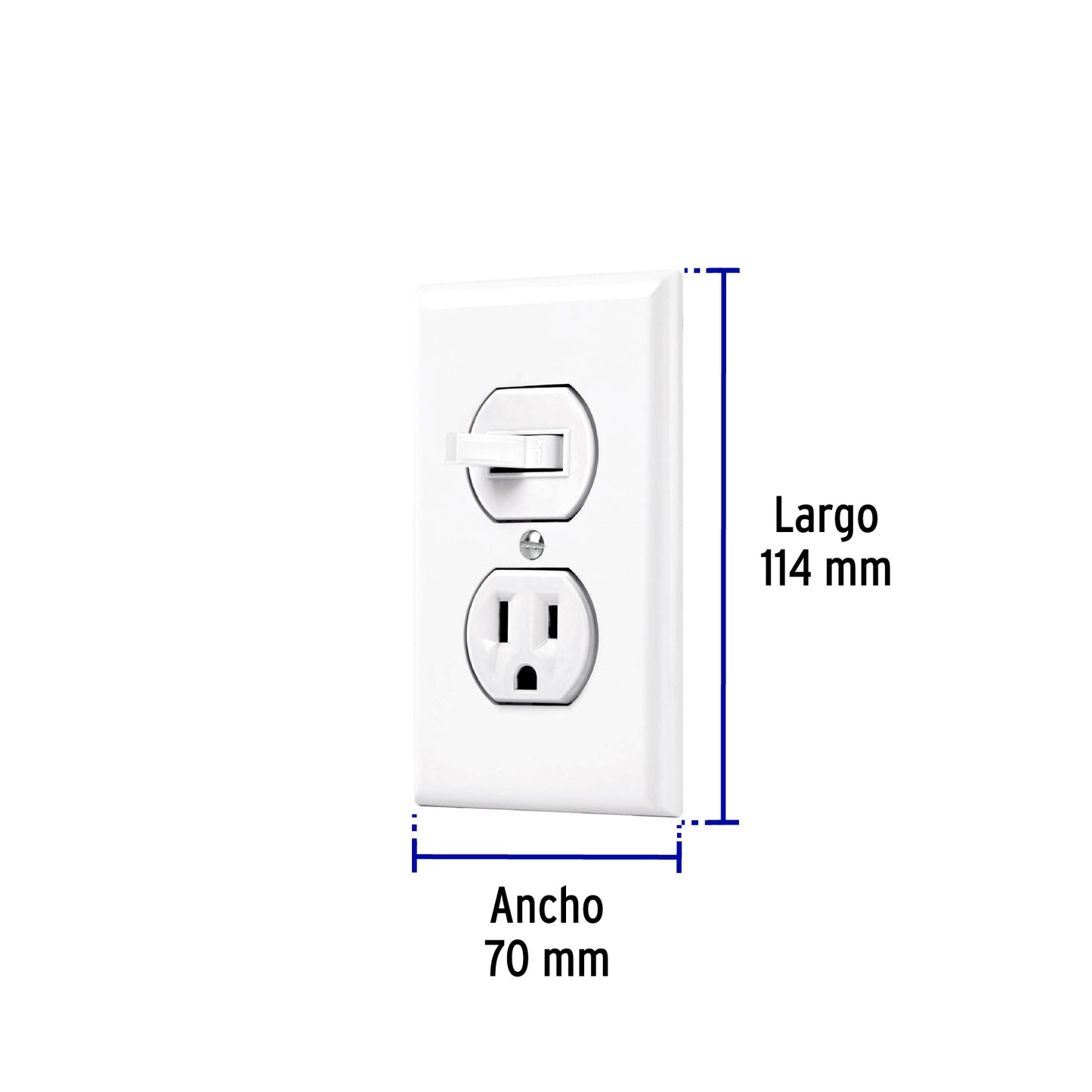Placa armada interruptor y contacto, línea Standard, blanco | PA-COAP-SB | 45950