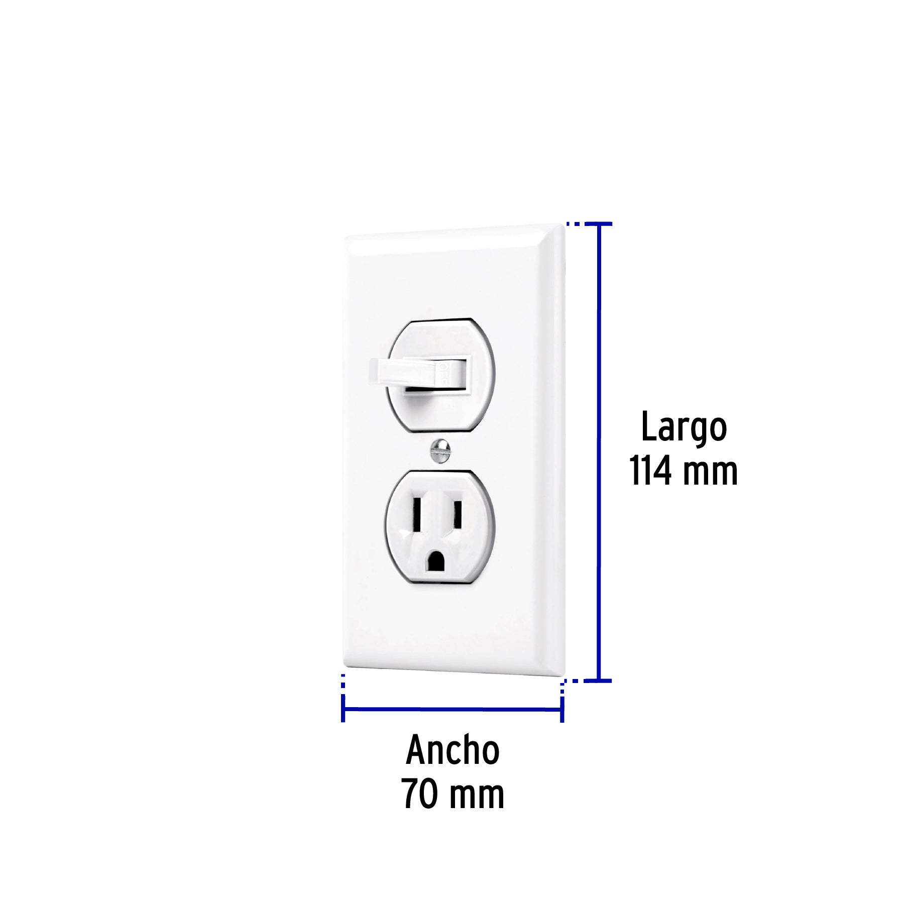 Placa armada interruptor y contacto, línea Standard, blanco | PA-COAP-SB | 45950