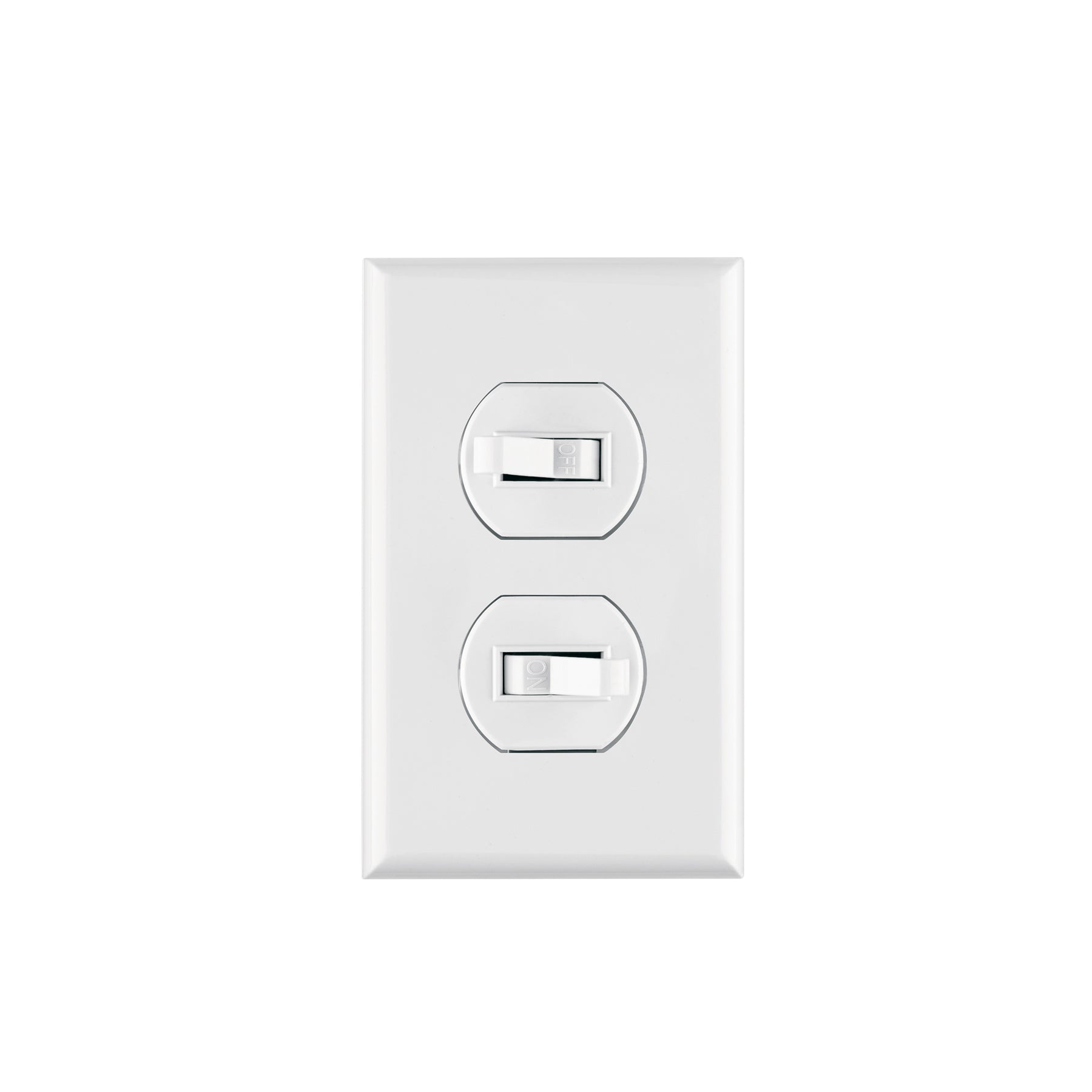 Placa armada 2 interruptores sencillo, línea Standard, blanc | PA-APDO-SB | 45953