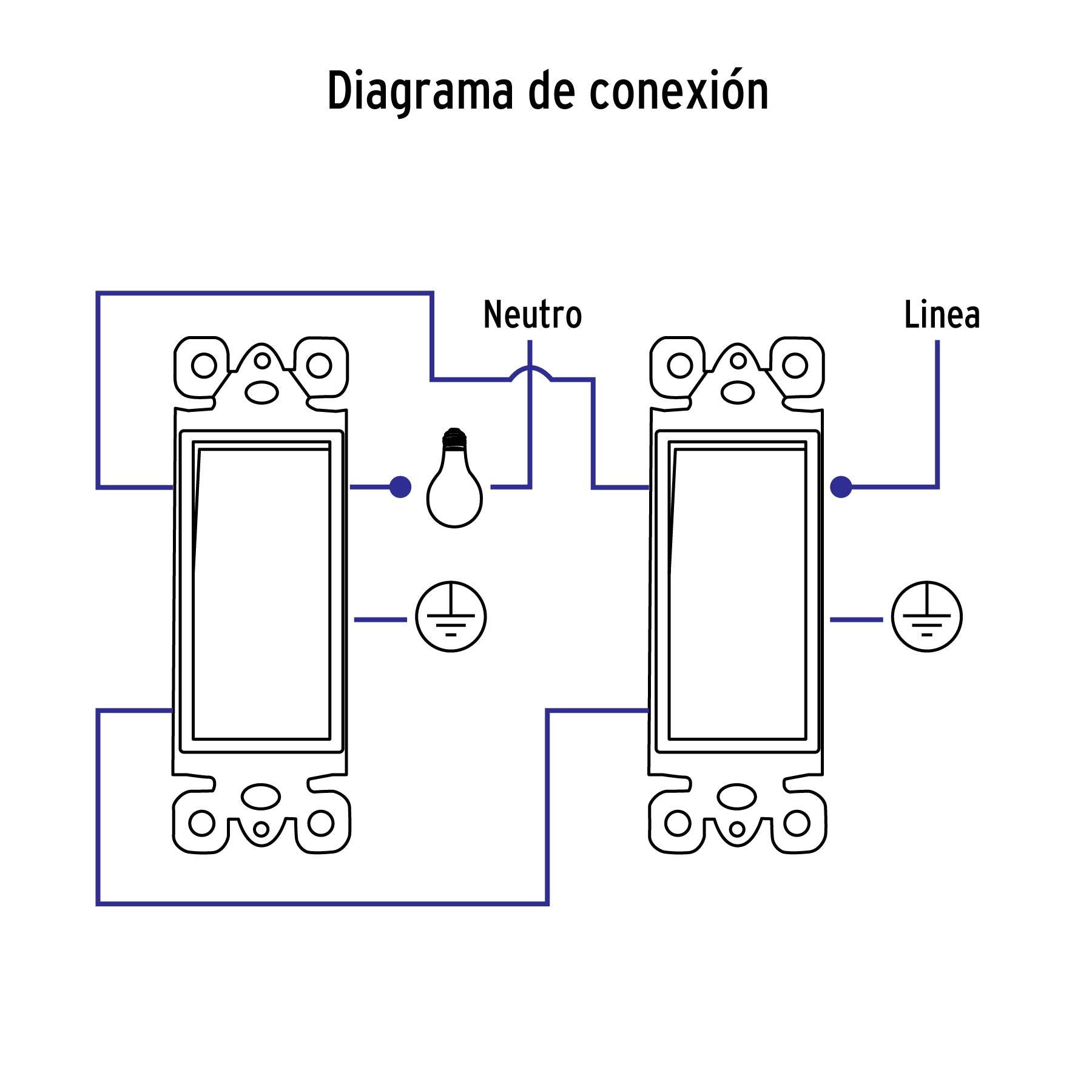 Interruptor de tres vías, línea Classic, Volteck | APSE-ECL | 46009