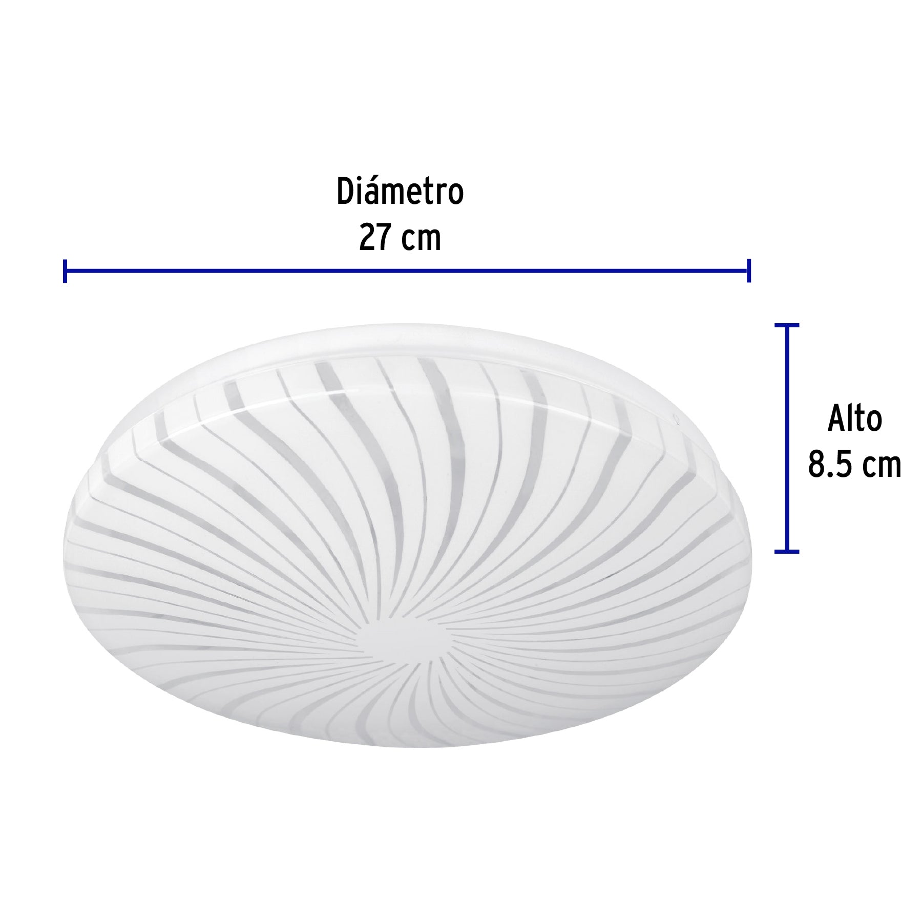 Luminario LED plafón decorativo 8W 6500K, espiral, BASIC | PLA-301L | 46015