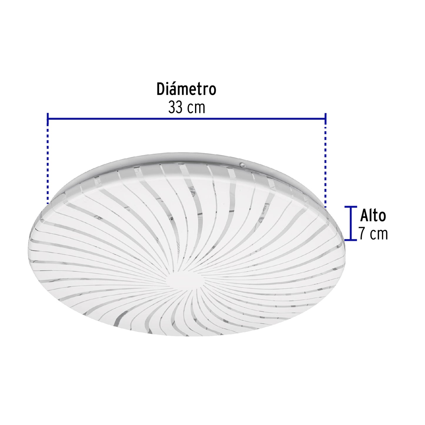 Luminario LED plafón decorativo 18W 6500K, espiral, BASIC | PLA-303L | 46017