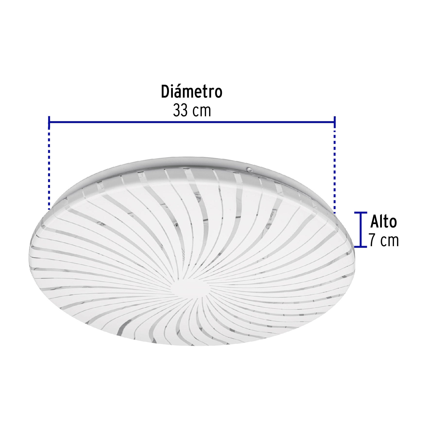 Luminario LED plafón decorativo 18W 6500K, espiral, BASIC | PLA-303L | 46017