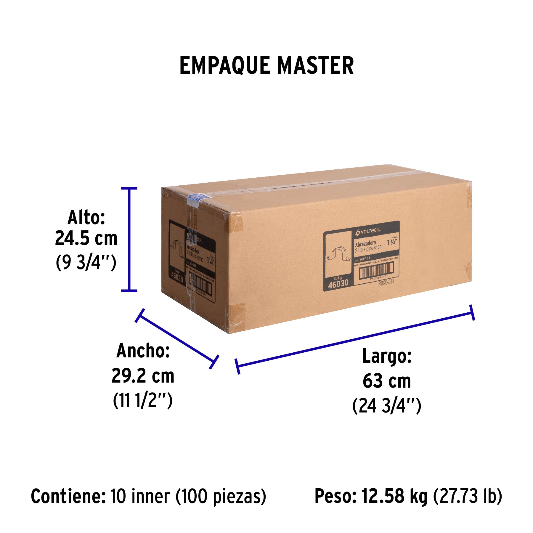 Bolsa c/5 abrazaderas tipo omega 1-1/4' p/tubo pared delgada | AO-114 | 46030