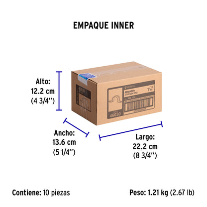 Bolsa c/5 abrazaderas tipo omega 1-1/4' p/tubo pared delgada | AO-114 | 46030