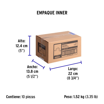 Bolsa c/5 abrazaderas tipo omega 1-1/2' p/tubo pared delgada | AO-112 | 46031