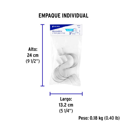 Bolsa c/5 abrazaderas tipo omega 2' p/tubo pared delgada | AO-2 | 46032